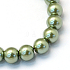 Baking Painted Pearlized Glass Pearl Round Bead Strands X-HY-Q003-6mm-49-2