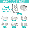 MAYJOYDIY US 7 Style Teardrop 304 Stainless Steel Stud Earring Findings STAS-MA0001-07P-2