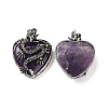 Natural Amethyst Pendants G-A207-04AS-04-2