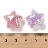 UV Plating Transparent Rainbow Iridescent Acrylic Beads TACR-R001-07A-3