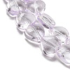 Baking Paint Transparent Glass Beads Strands DGLA-A08-T8mm-KD08-3