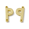Rack Plating Brass Letter Connector Charms KK-C007-38G-P-2