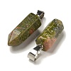 Natural Unakite Pendants G-Z067-07P-20-3