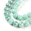 Anti-Tarnish Electroplate Glass Beads Strands GLAA-N010-8mm-03-3
