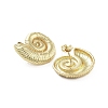Snail Brass Stud Earrings EJEW-Q811-05G-2