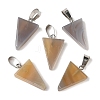 Natural Grey Agate Pendants G-B127-04P-08-1