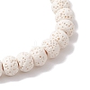 Round Natural Lava Rock Beads Stretch Bracelets for Women BJEW-JB10974-4