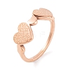 304 Stainless Steel Heart Finger Ring for Women RJEW-C086-10-RG-1