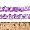 Electroplate Transparent Glass Beads Strands EGLA-N057-02A-08-4
