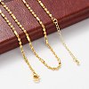 Brass Singapore Chains Necklaces for Women NJEW-D302-38G-1