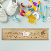 Rectangle Wooden Pregnancy Test Keepsake Box with Slide Cover CON-WH0102-002-4