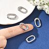 SHEGRACE Brass Spring Gate Rings XGRQ58965-753P-1