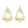 Brass Micro Pave Cubic Zirconia Pendants KK-H527-06B-G-1