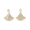 Brass Micro Pave Cubic Zirconia Pendants KK-B133-02G-1