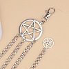 Pentagram Alloy with Aluminium 3 Layer Waist Belly Chains for Women FS-WGF67DF-01-4