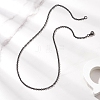 2.5MM 304 Stainless Steel Textured Cable Chain Necklaces for Women Men NJEW-JN05819-01-1