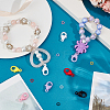 96Pcs Heart Plastic Lobster Claw Clasps FIND-SC0013-50-4