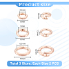 6Pcs 3 Styles 925 Sterling Silver Twister Clasps STER-PH0003-73RG-2
