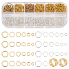 12 Styles Iron & 2Pcs Brass Open Rings IFIN-ME0001-13-1
