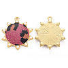 Rack Plating Printed Alloy Pendants ENAM-Q445-010D-NR-2