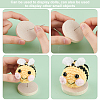 12Pcs 4 Styles Flat Round Wooden Doll Stands Display Holder DIY-GA0007-28-3