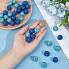 40Pcs 2 Colors Transparent Resin Rhinestone Graduated Beads RESI-PA0001-29-3
