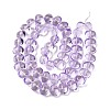 Transparent Electroplate Glass Beads Strands EGLA-N012-06B-3