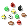 12Pcs 6 Styles PVC Opaque Plastic Pendants KY-CJ0002-15-8