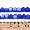 Frosted Opaque Glass Beads Strands GLAA-T032-P6mm-MBB11-4