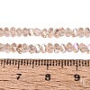 Electroplate Transparent Glass Beads Strands EGLA-Q139-01A-A02-4
