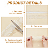 FINGERINSPIRE 2 Cards 2 Styles Polycotton Pleated Elastic Lace Ribbon OCOR-FG0001-69A-4