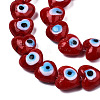 Handmade Evil Eye Lampwork Beads Strands LAMP-N029-010I-2