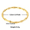 Vintage Bamboo Joint 304 Stainless Steel Bangles for Women KQ1869-2-1