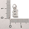 Initial Letter Brass with Cubic Zirconia Charms KK-Q814-26B-P-3
