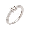 S925 Sterling Silver Adjustable Letter Rings for Women RJEW-M068-01P-M-2