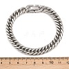 304 Stainless Steel Cuban Link Chain Bracelets BJEW-G766-01P-01-5
