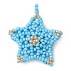 Beaded Star Charms PALLOY-MZ00451-02-1