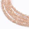 Cat Eye Beads Wrap Bracelets BJEW-JB04397-3