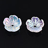 5-Petal Electroplate Acrylic Bead Caps LS-X-PACR-T014-05-2