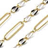 304 Stainless Steel Enamel Figaro Chains CHS-U003-02G-09-1