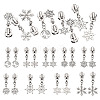 18Pcs 9 Styles Alloy Replacement Zipper Head with Snowflake Tibetan Style Alloy Pendants PALLOY-TAC0158-3
