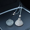 Full Rhinestone Mushroom Glass Perfume Bottles Air Freshener Diffuser Bottle Hanging Ornaments PW-WG8D50A-01-3