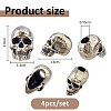 4Pcs Brass European Beads KK-FH0008-40AS-2