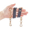 Cowhide Leather Cord Chain Bag Strap FIND-WH0056-27G-01-3