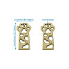 Open Back Bezel Pendants X-PALLOY-TAC0010-08AB-8