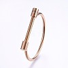 Ion Plating(IP) 304 Stainless Steel Bangles LS-BJEW-P222-14RG-1