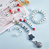 20Pcs Luminous Cube Letter Silicone Beads 12x12x12mm Square Dice Alphabet Beads with 2mm Hole Spacer Loose Letter Beads for Bracelet Necklace Jewelry Making JX437B-5