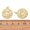 Brass Micro Pave Clear Cubic Zirconia Pendants KK-CBADE12-02C-G-3