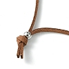 Brass Macrame Pouch Stone Holder Pendant Necklaces NJEW-JN04653-01-6