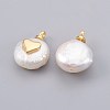 Natural Cultured Freshwater Pearl Pendants PEAR-F008-13G-2